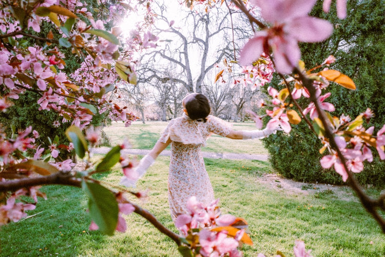 vintage floral collared dress